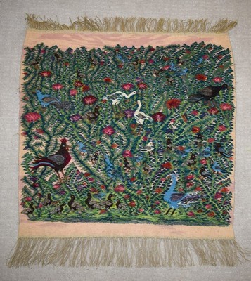 Handgewebter Wollteppich Wandbehang - Ägyptischer Kelim Volkskunst Teppich 3,...