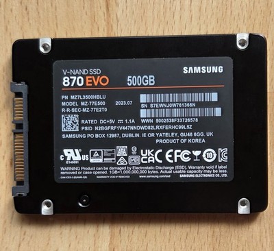 Samsung 870 EVO 500GB 2,5 Zoll , Sehr wenig Gebraucht