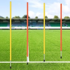 Silipull 4 Pcs Training Agility Poles 5ft Adjustable Yellow, Orange