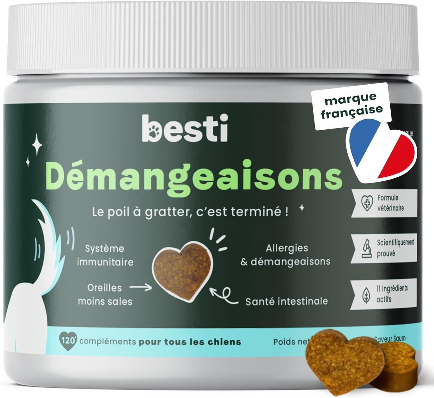 Compléments premium chiens pour démangeaisons boîte de 120 capsules soin
