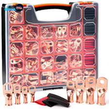 264 PCS Battery Cable Ends Kit 132 PCS AWG 8 6 4 2 Heavy Duty Copper