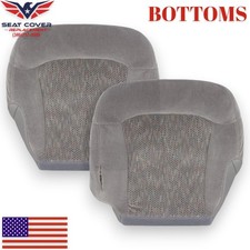 2000 2001 2002 Chevy Silverado Ls-z71 Light Gray Fabric Front Bottom Seat Covers