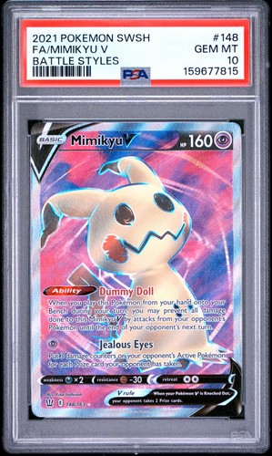 Mimikyu V graded PSA 10 for sale on eBay