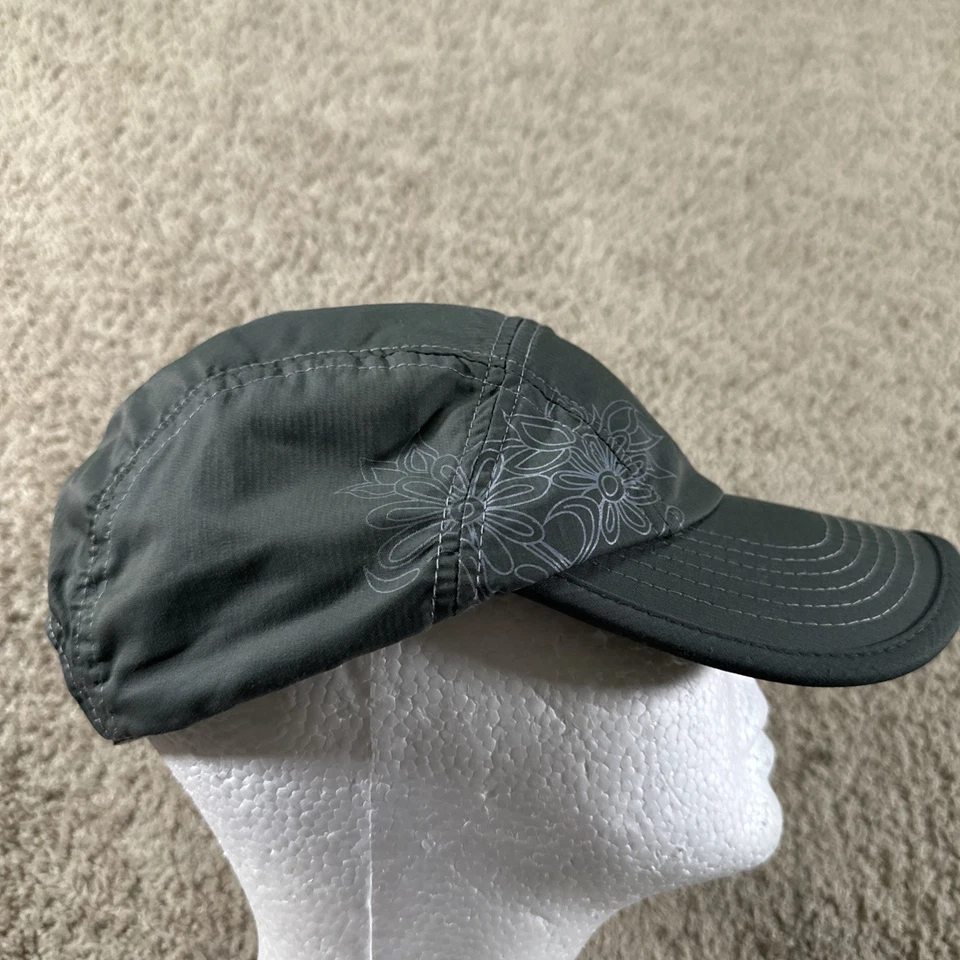 Kuhl Hat Cap Womans Gray Adjustable Strap 5 Panel Floral Heart Logo Outdoors - Image 3 of 4