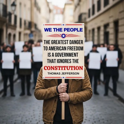 We The People Protest Sign Constitutional Rights Freedom Rally