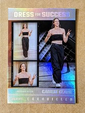 2025 Panini Chronicled Caitlin Clark WNBA #68 Silver Holo Foil Dress For Success