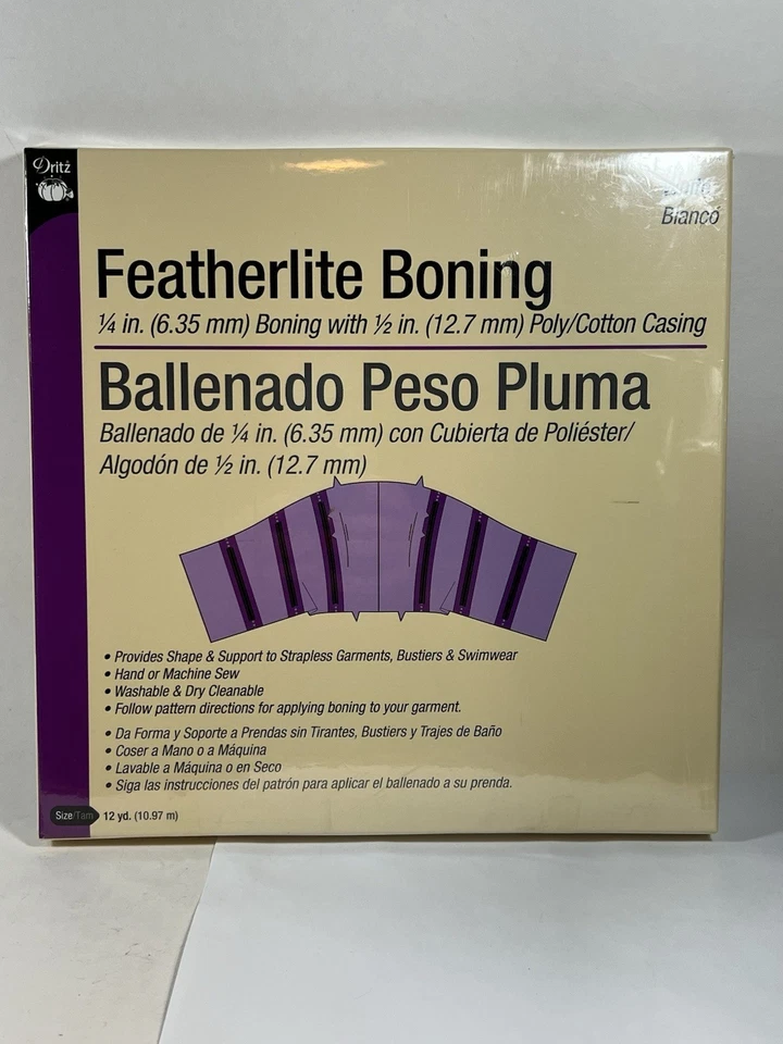 Dritz Featherlite Boning 12yd-White, 565RBTY - Sealed Shape And Support - Image 4 of 4