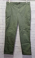 GAP Womens Girlfriend Khaki Straight Leg Pants Size 8 Army Green Chino Preppy