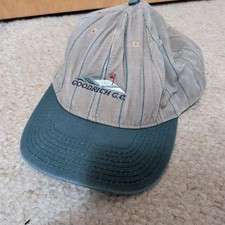 VTG Goodrich GC Golf Hat Mens OSFA Gray Stripe Made in USA P Cap Strap Back Dad