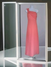Jordan Fashions Formal Gown 8 Peach Chiffon One Shoulder Long Prom Bridesmaid 