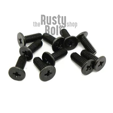 M3 x 8mm, Phillips Wafer Flat Head Screws, Black, Computer, Laptop, Machine