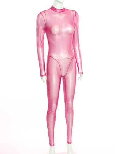 iEFiEL Body Mujer Brillante Traje de Cuerpo Completo Slim Fit Mono Elástico Catsuit - Imagen 56 de 188