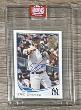 2019 Topps Archives #212 Eric Chavez 2013 Topps Mini Yankees AUTO #1/1