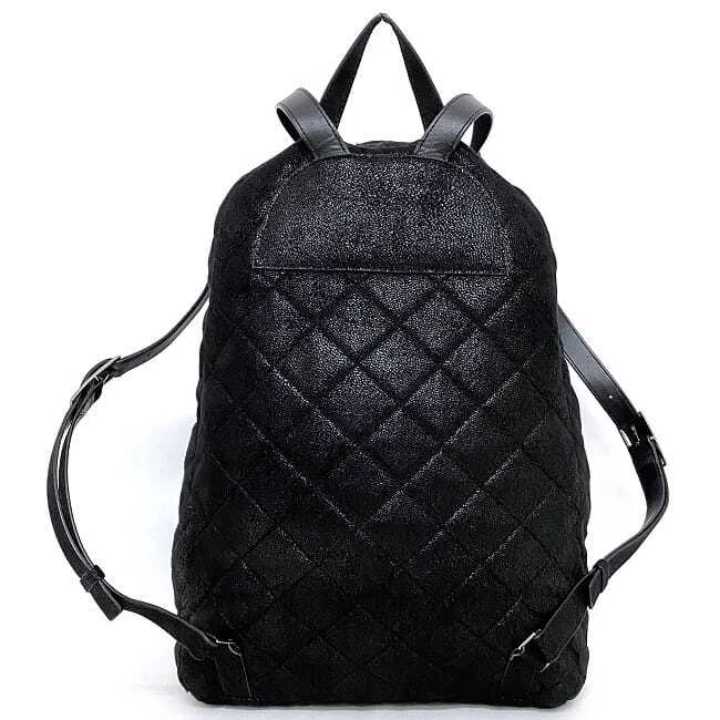Mochila Stella McCartney Negra Plata Falabella Buen Estado Cadena Acolchada Foto 4 de 4