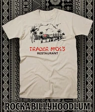 Retro Tiki Art Tee T Shirt Cotton Mug Bar Restaurant Trader Nicks