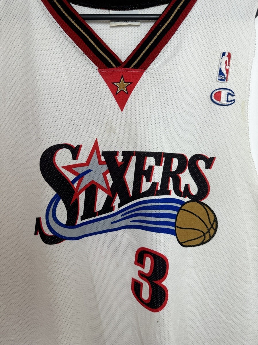 専用　ユニフォーム　セットSIXERS IVERSON ユニフォーム 3 XXL NBA 76ers アレン・アイバーソン IVERSON #3 ユニフォーム 青