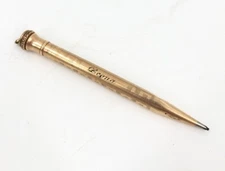 Antique WAHL EVERSHARP Yellow Gold filled Mechanical Pencil Monogram W/ top ring