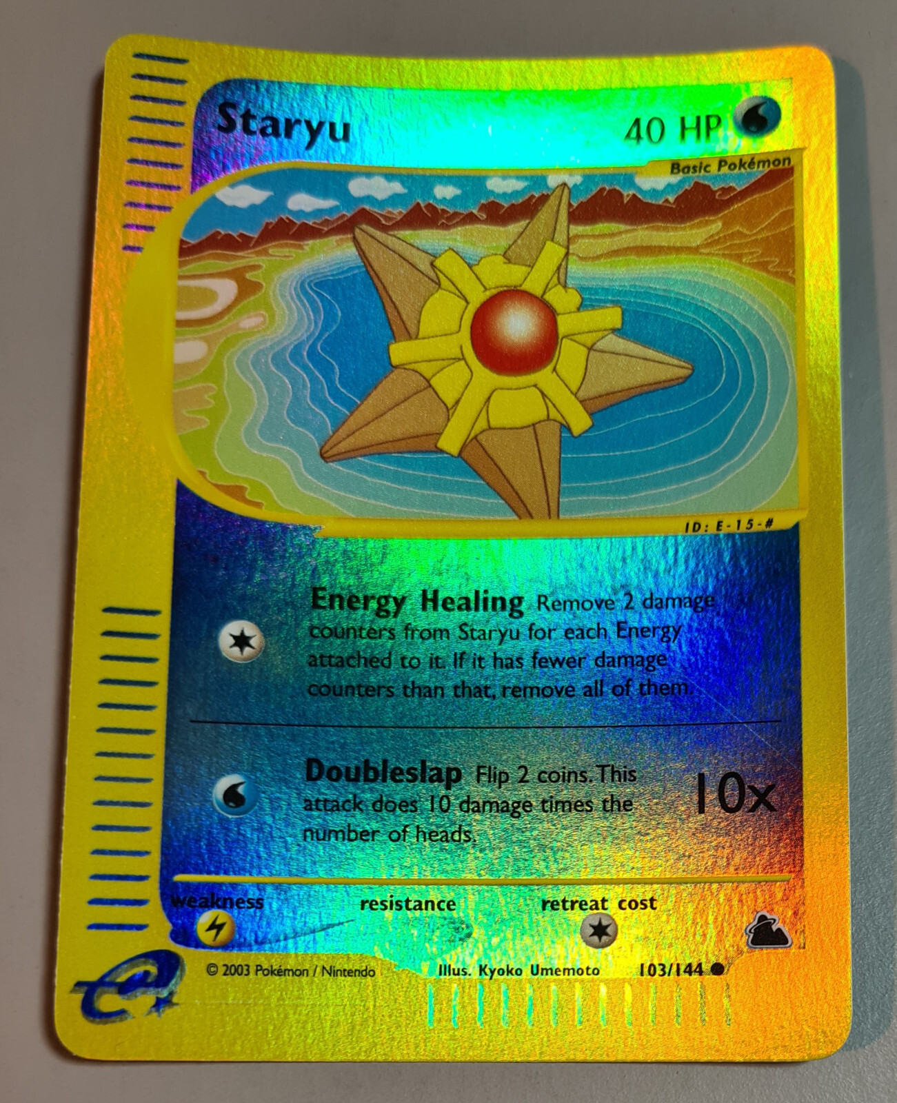 Staryu # 103/144 Reverse Holo aus Skyridge 2003 Pokemon Englisch Mint Vintage