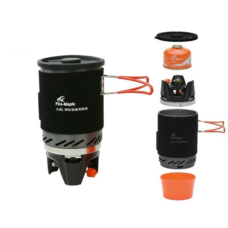 Quemador de gas estufa de propano portátil negro equipo de cocina al aire libre Senderismo Camping Quemador de gas estufa de propano portátil negro equipo de cocina al aire libre Senderismo Camping