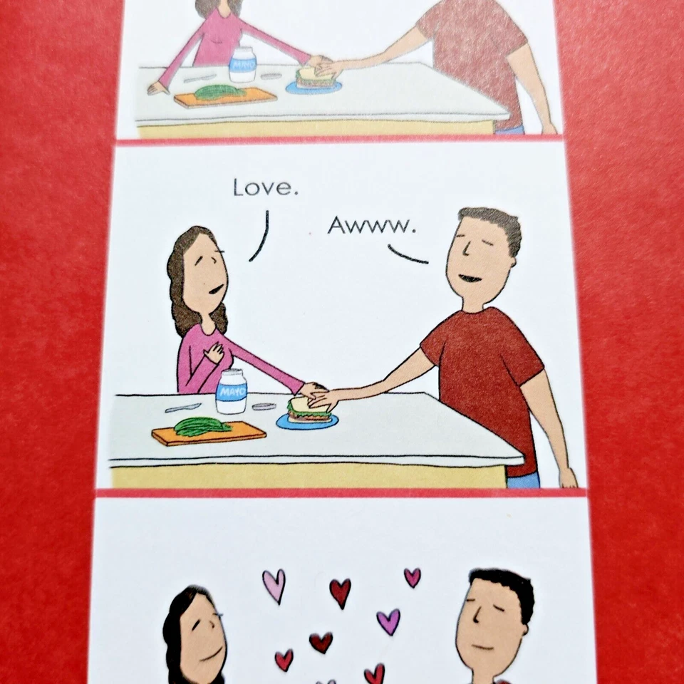 Recycled Paper Greetings Valentine's Day Card 5X7 Red Cartoon Couple Funny Humor - Image 3 of 4
