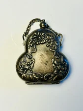 Antique Silver Double Sovereign Coin Holder Victorian Era from Germany