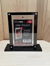 One Touch Style Trading Card Magnetic Display Heavy Duty Acrylic Case W/ Stand