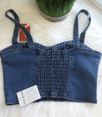 guess denim bustier