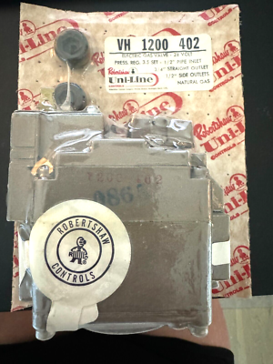 #ad Gas Valve Robertshaw VH 1200 402 1 2quot; Pipe Inlet 3 4quot; Straight Outlet 1 2quot; Side $25.00