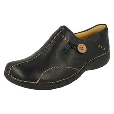Image of Ladies Clarks Un Structured Slip On Shoes - Un Loop