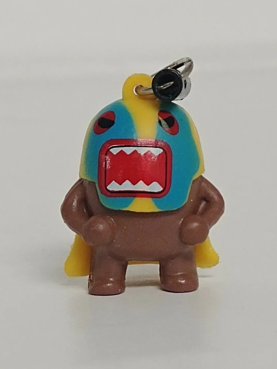2010 Domo Kun Miniature Masked Wrestler Keychain Figure PVC