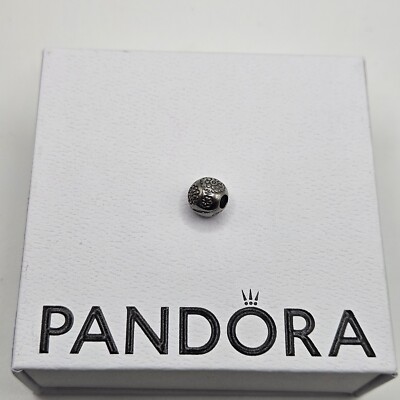 Original Pandora Midnight Bloom Schwarz Oxidiertes Rhodium Clip Charm ALE925 791009BR