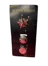Button Covers Silver Tone Set of Three