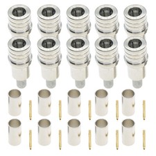 10PCS QMA Male Plug Crimp for LMR195 RG58 RG400 RG142 Cable RF Connector