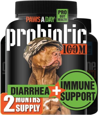 Canine Probiotics for Dogs Diarrhea Relief Flora & Immune Support Digestive