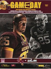 ULM Warhawks vs ASU Sun Devils Football Program 9/19/09 Mike Nixon