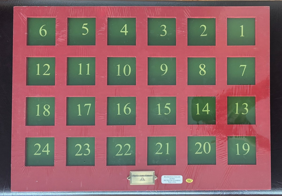 MacKenzie Childs Christmas Holiday Advent Calendar Brand New