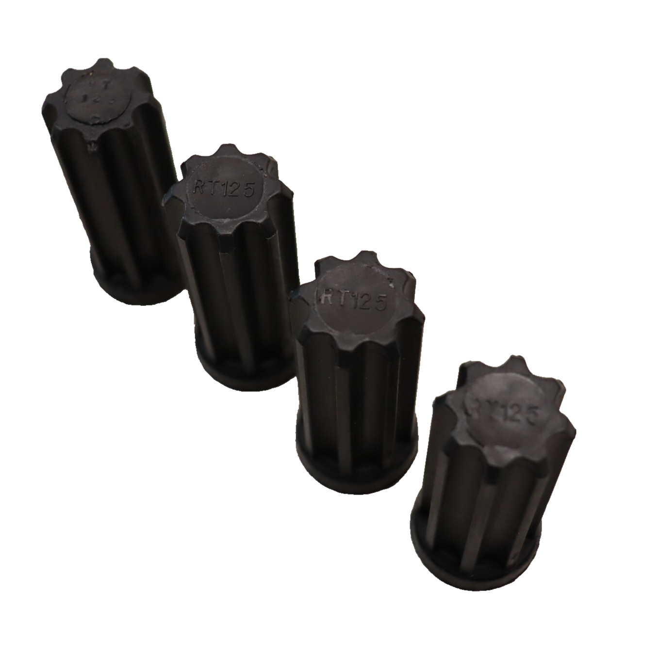 4 Pc- RT125 Caster Wheel Sockets for 7/16" Wheel Stem, Fits 1 Inch 18 Guage Pipe