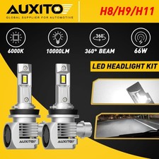 LED Bulbs Durable Car Lamps H8 H9 H11 Super Bright Headlight Hi Lo Beam AUXITO