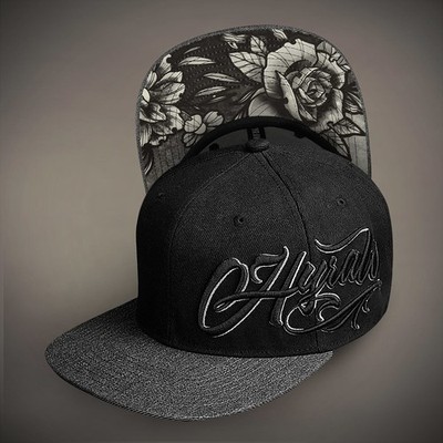 Hyraw Snapback Cap - Grey Roses