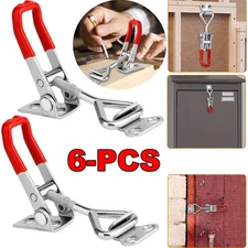 6 PCS Steel Toggle Latch Catch Adjustable Lock Clamp Anti-rust Clip For Box Case