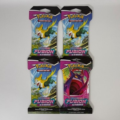 4x Pokémon TCG Fusion Strike Sleeved Booster Packs | Gengar VMAX Art Lot