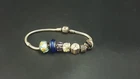 Sterling Silver Pandora Bracelet w 7 Mixed Maker Charms incl Murano Glass 31.5g