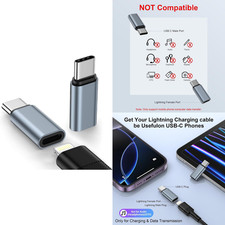 2Pack Apple MFi Certified Lightning to USB C Adapter for iPhone 17e/17/Air/17