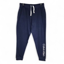 Calvin Klein Sleepwear Pants Navy Blue Lounge Joggers Cotton Blend Size M