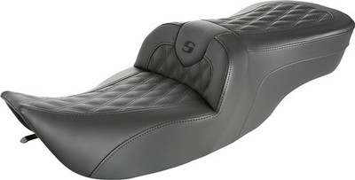 Saddlemen Road Sofa LS Seat Black FLH 97-07 Lattice Stitch