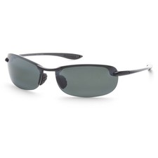Maui Jim Unisex Makaha 64mm Gloss Black Polarized Sunglasses MJ0405S-001