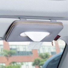 Car Sun Visor Tissue Holder, Napkin Holder, PU Leather Backseat Tissue Case H...