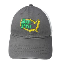 Ag-Pro Strapback Trucker Hat Gray One Size Adjustable Mesh Back Outdoor Cap