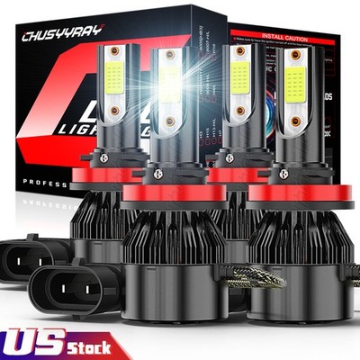 For Nissan Rogue 2014-2020 4X LED Headlight Bulbs High&Low Beam Combo Kit 6000K