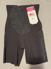 Maidenform Flexees LYCRA Hi-Waist Thigh Slimmer Size Medium Black Ultra Firm